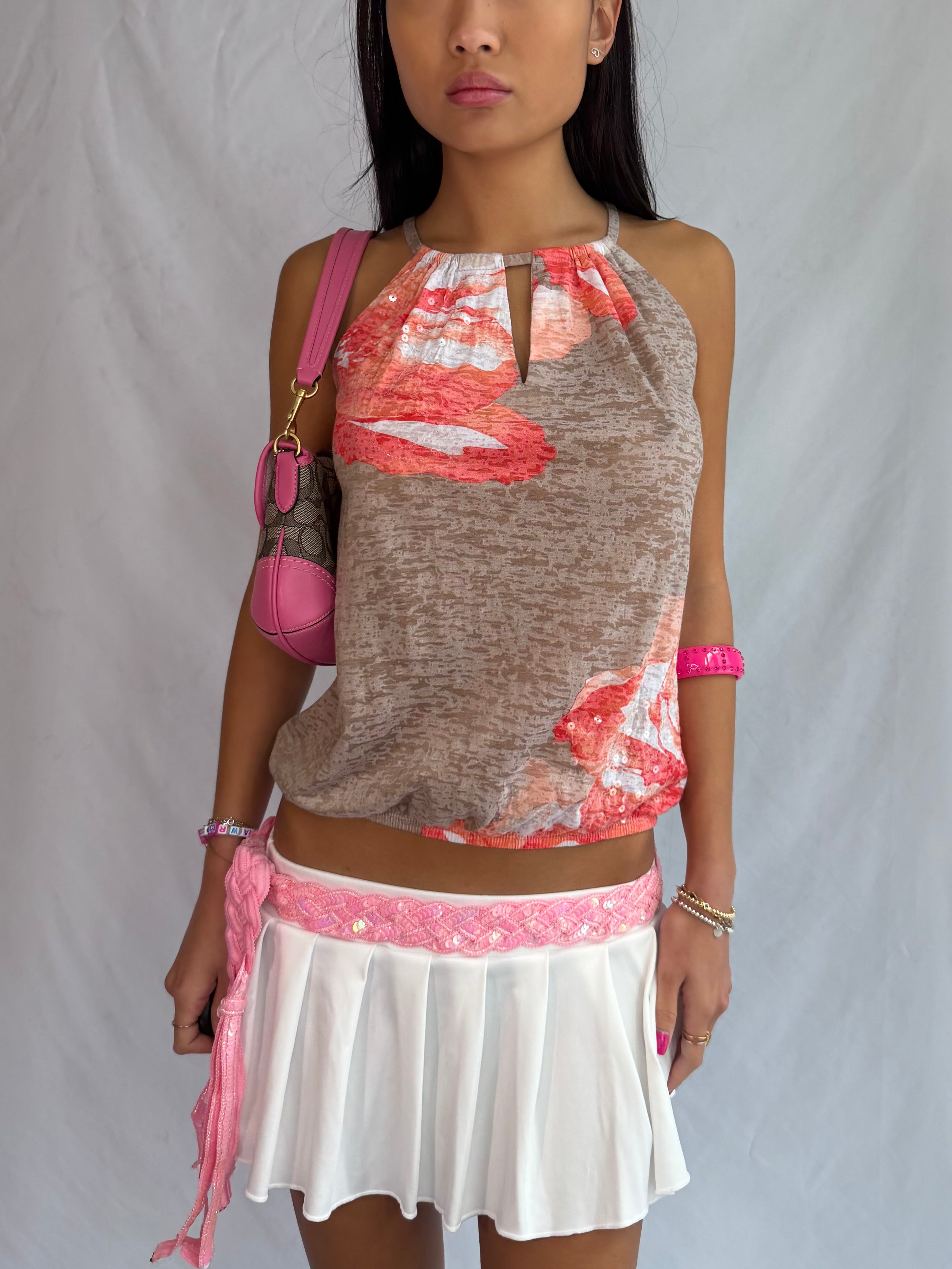vintage sequin halter top ⋆˚✿˖°