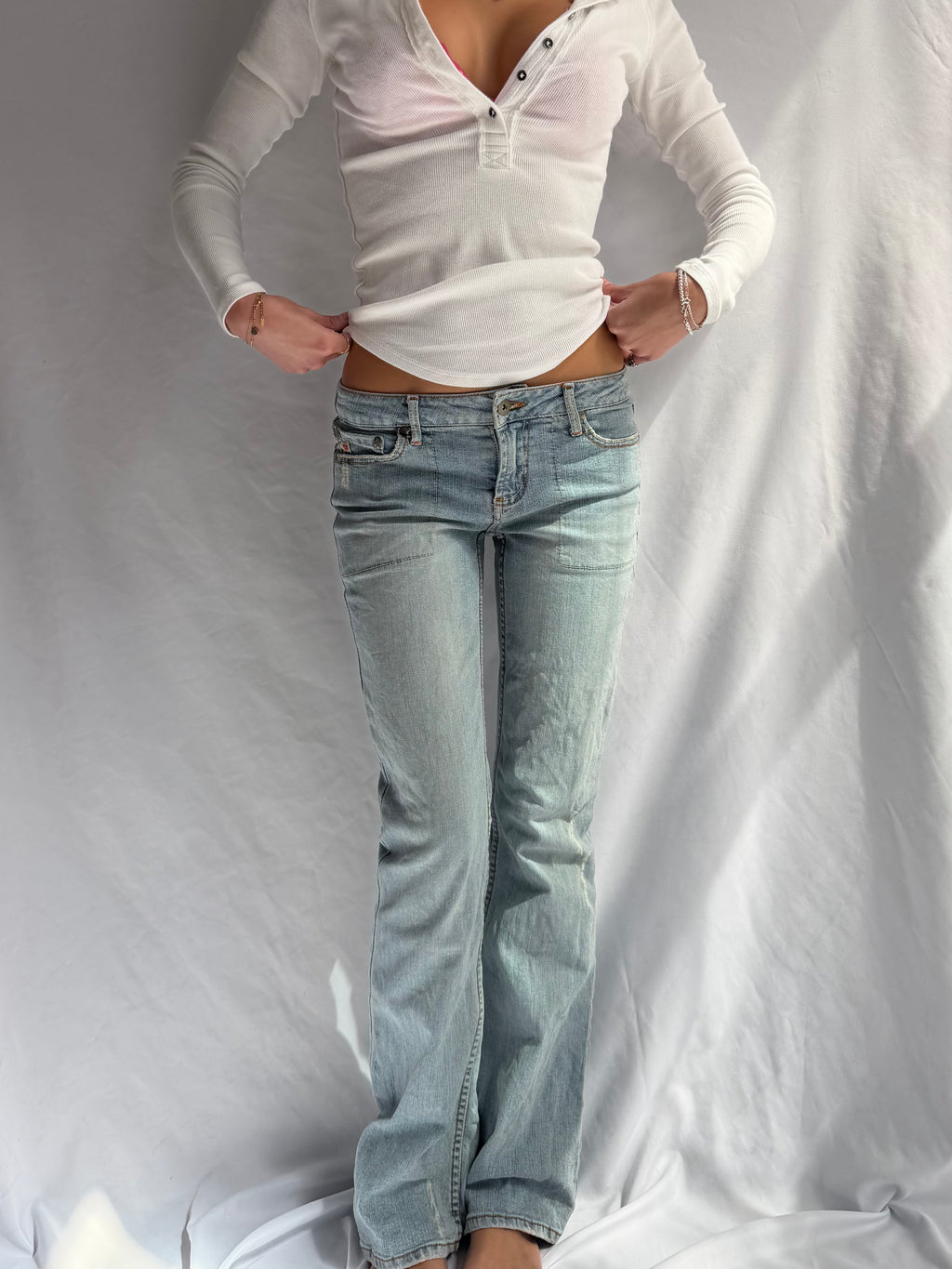 Vintage low rise flare jeans