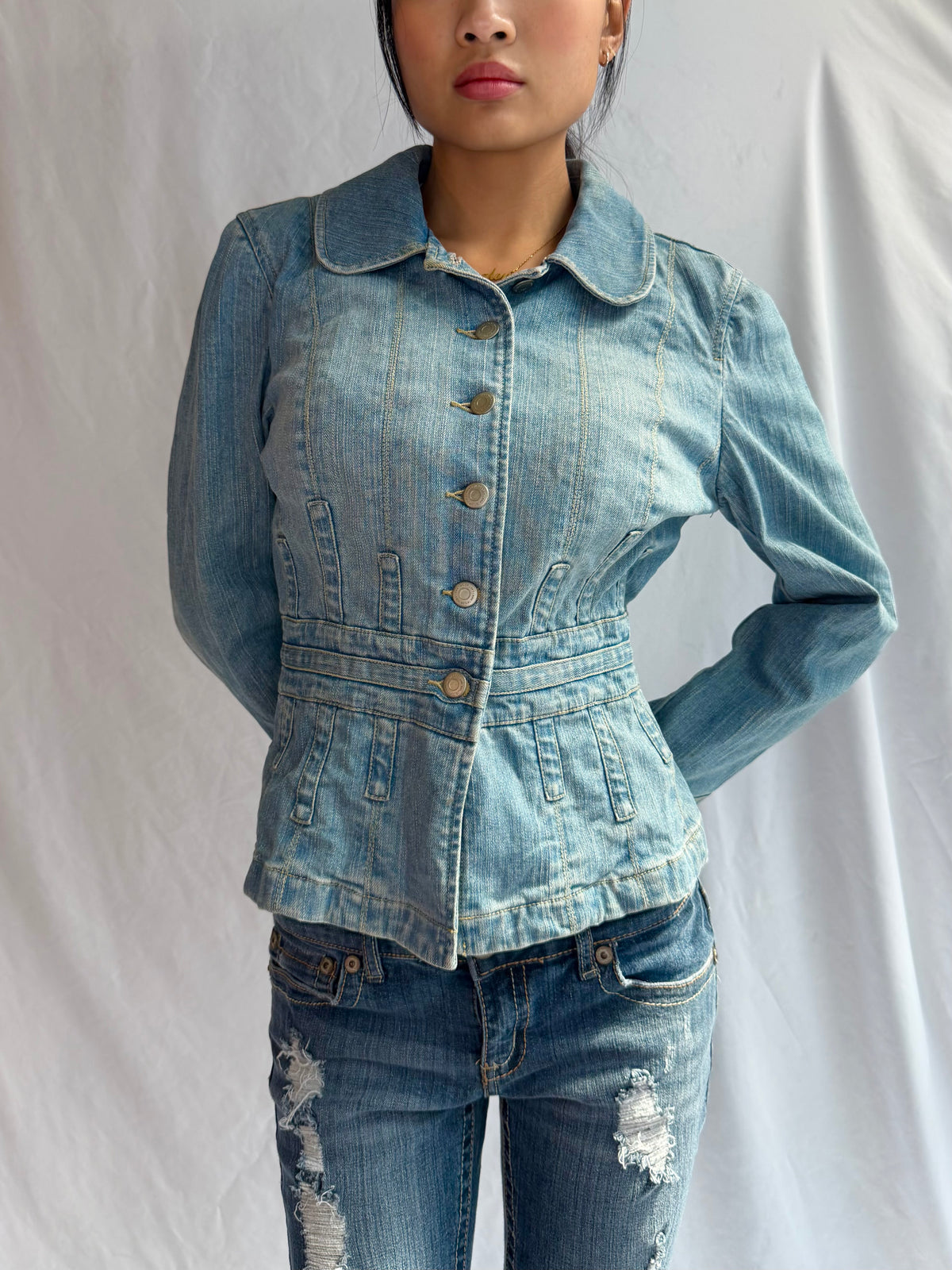 Vintage fitted denim jacket