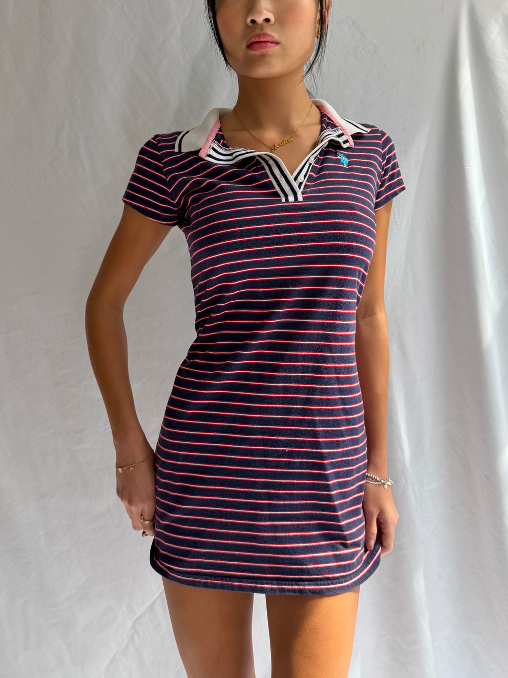 Vintage U.S. Polo Assn. striped mini dress