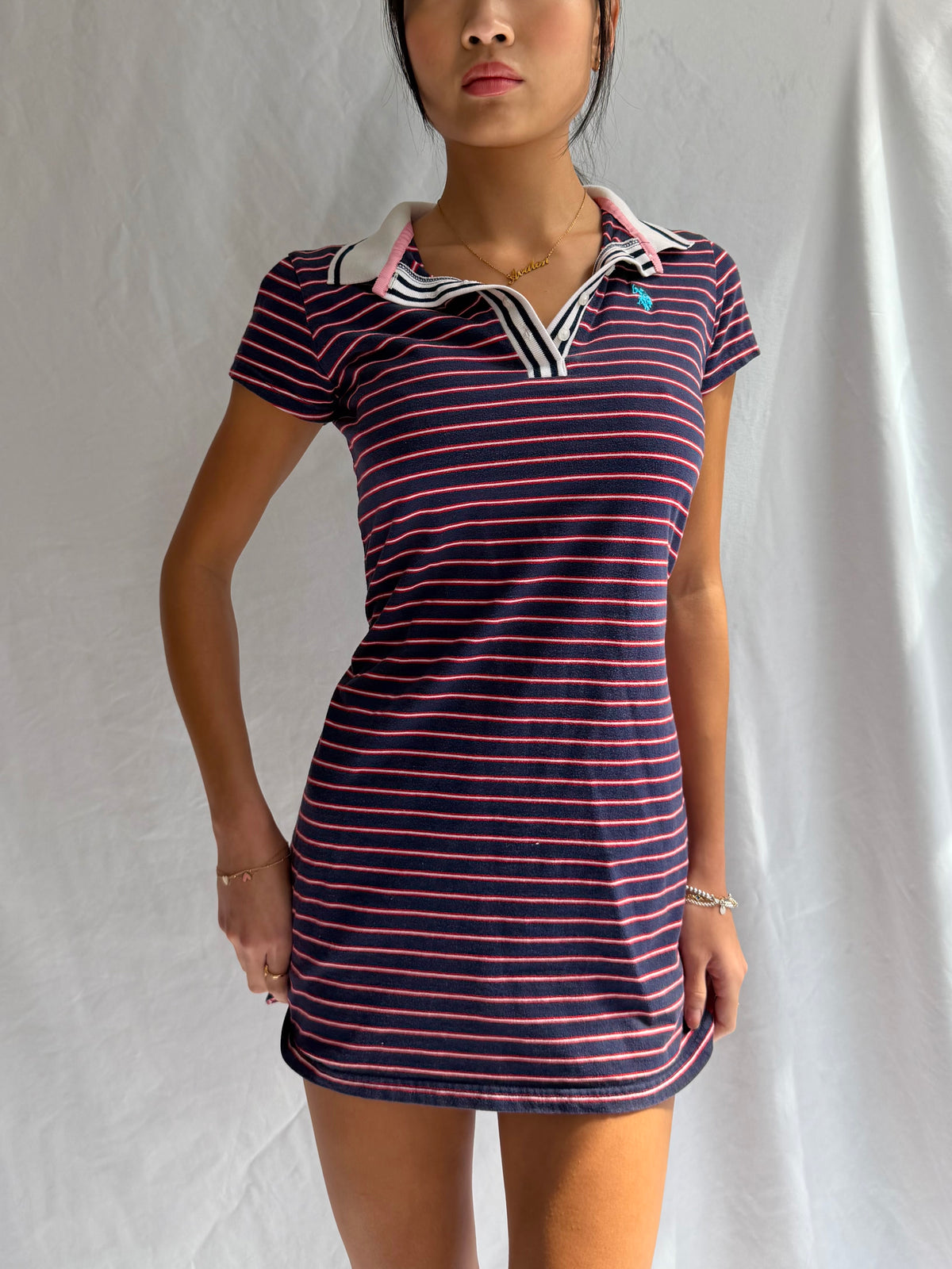 Vintage U.S. Polo Assn. striped mini dress