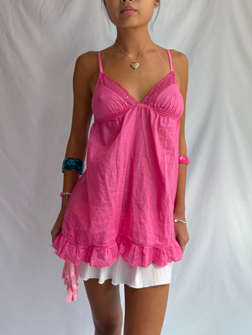Vintage Victoria Secret pink babydoll cami top