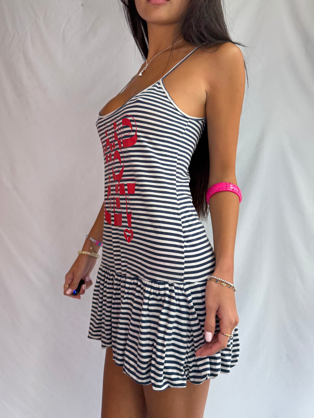 Vintage Victoria Secret stripe mini dress