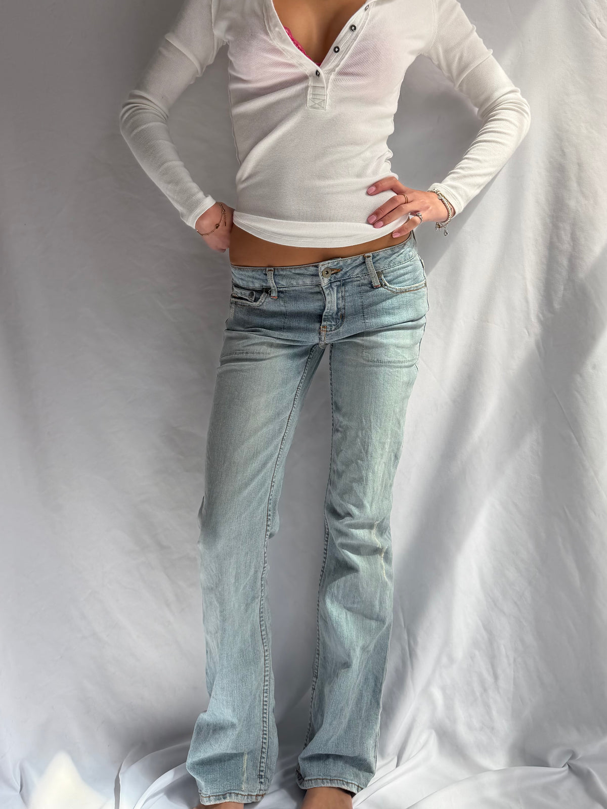 Vintage low rise flare jeans