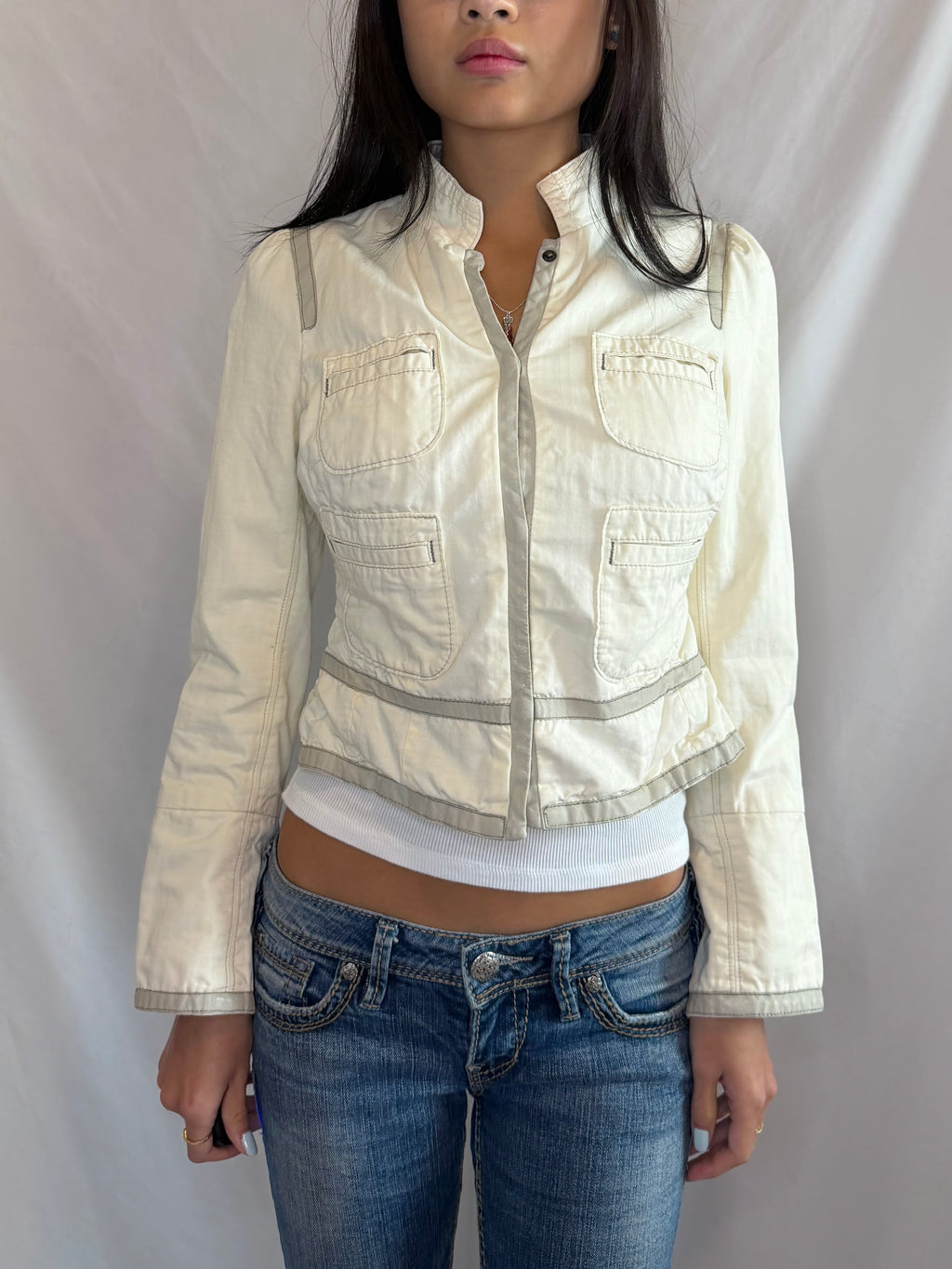 Vintage Free People cream jacket