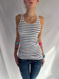 Vintage fitted striped tank top