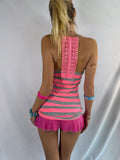 Vintage pink striped tank top
