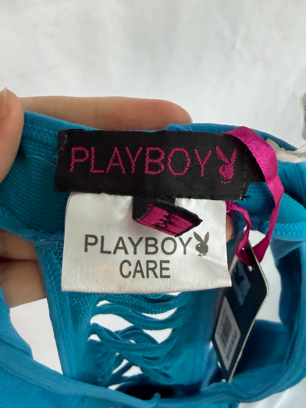 Vintage Playboy blue bodycon mini dress