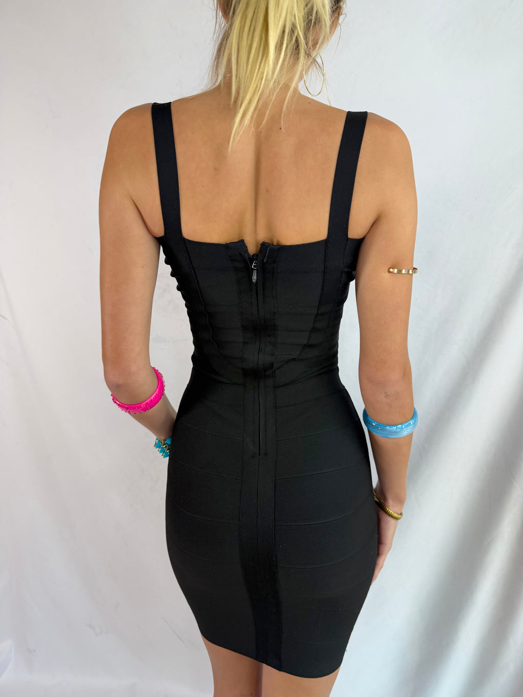 Vintage Bebe black bandage dress
