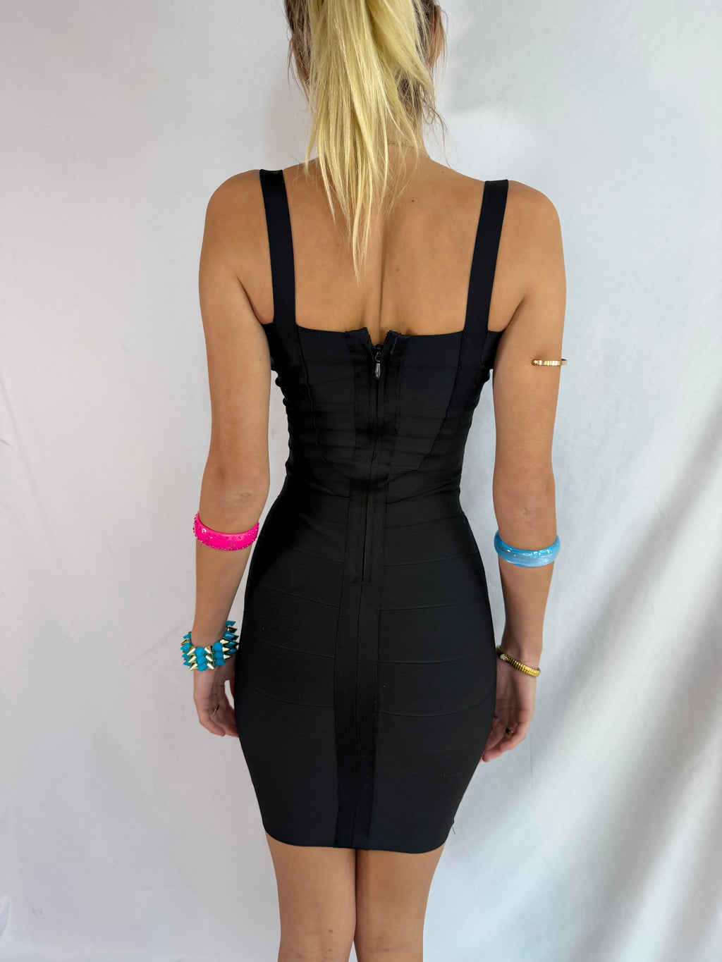 Vintage Bebe black bandage dress