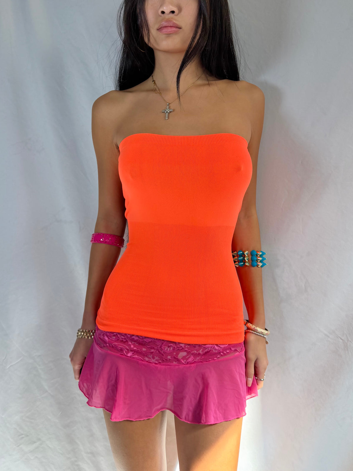 Vintage orange tube top