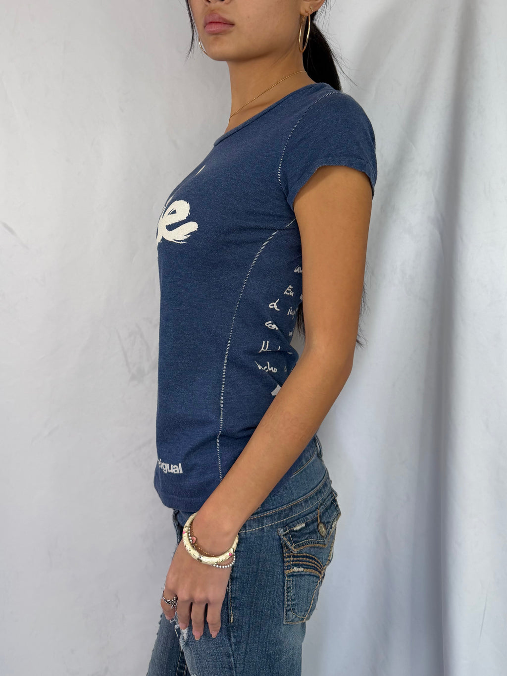 Vintage Desigual graphic baby tee