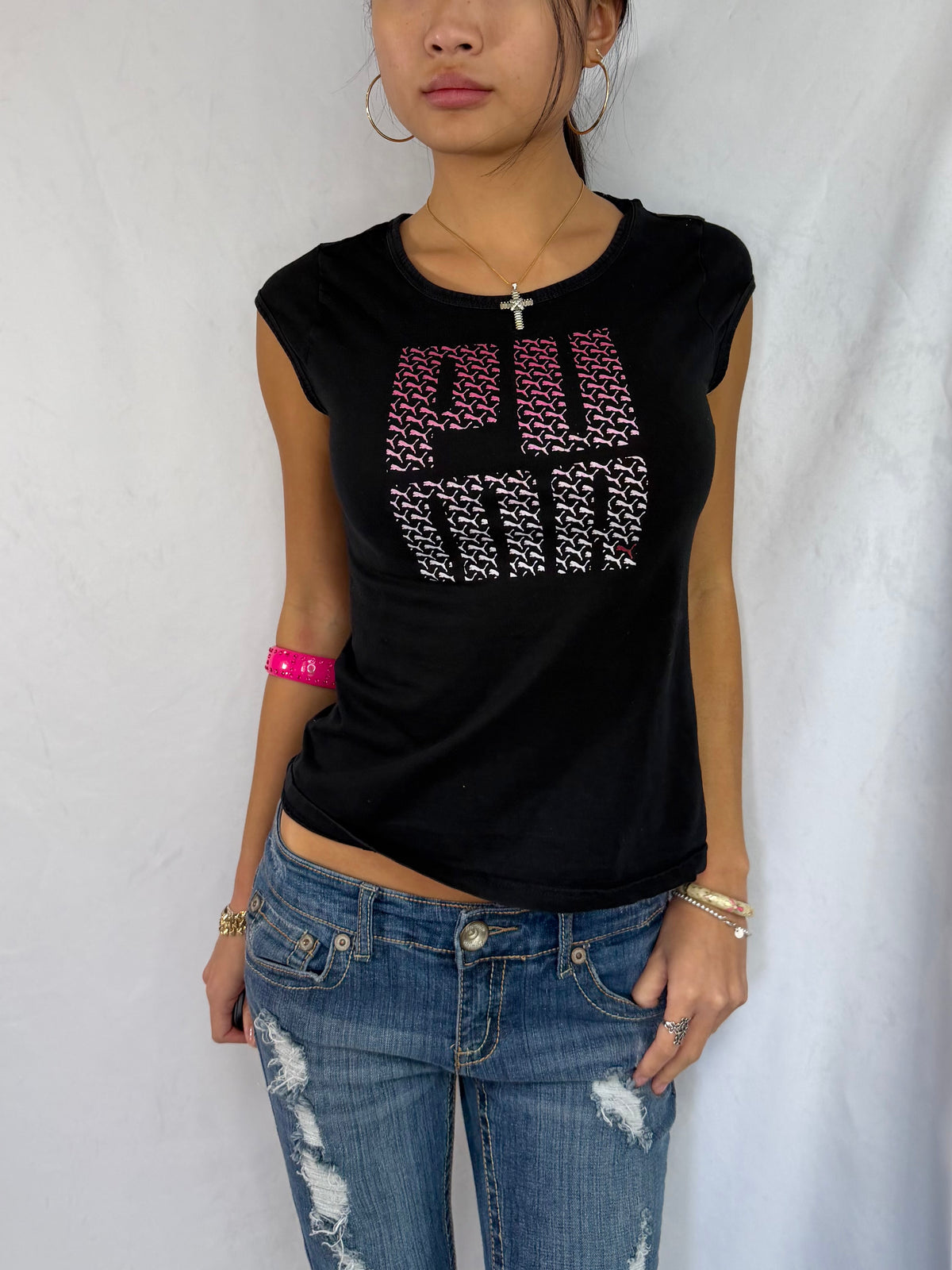 Vintage Puma graphic baby tee