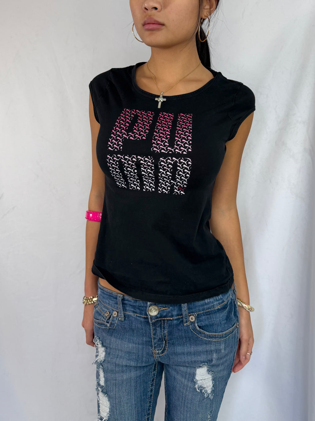 Vintage Puma graphic baby tee
