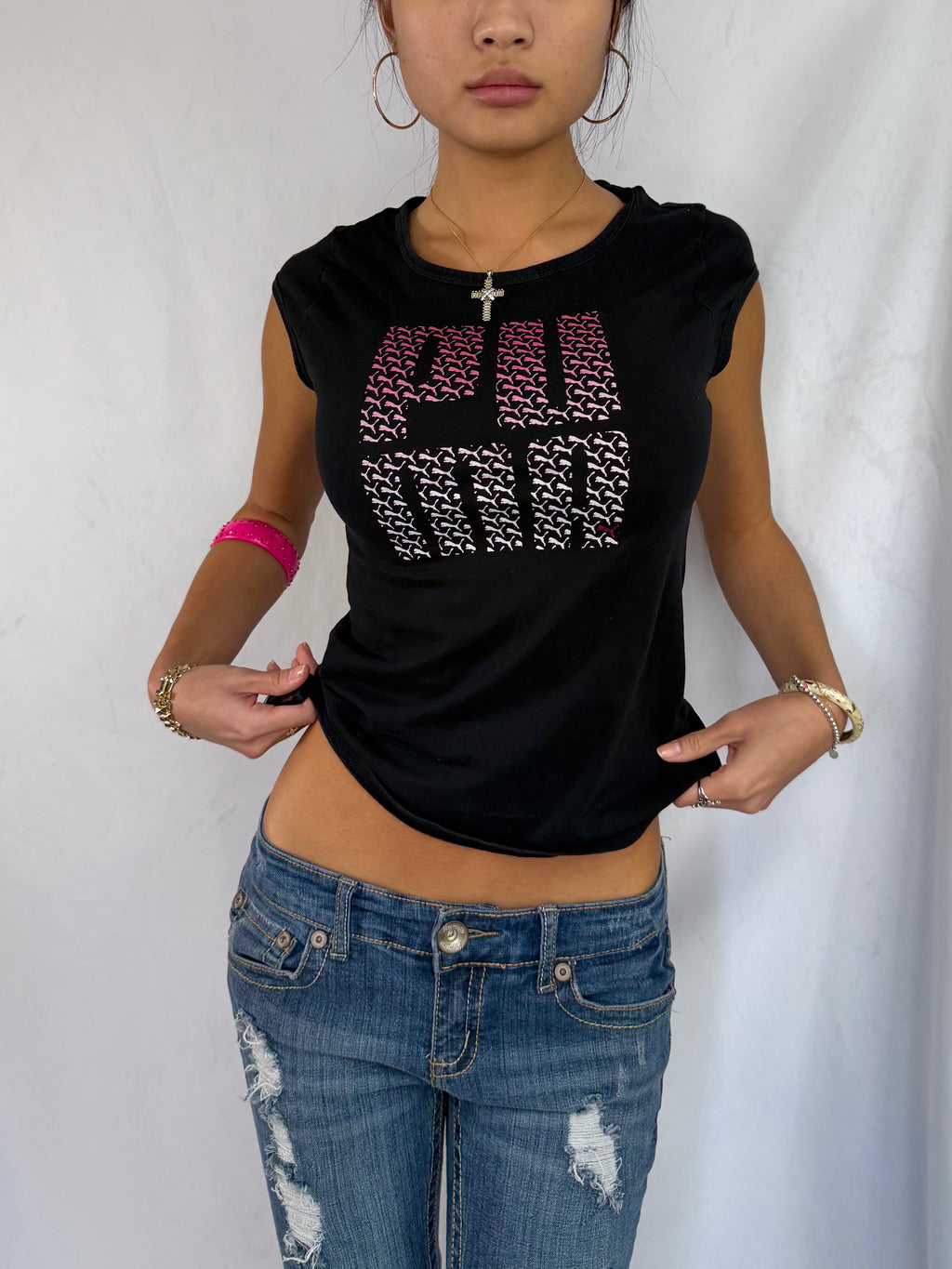Vintage Puma graphic baby tee