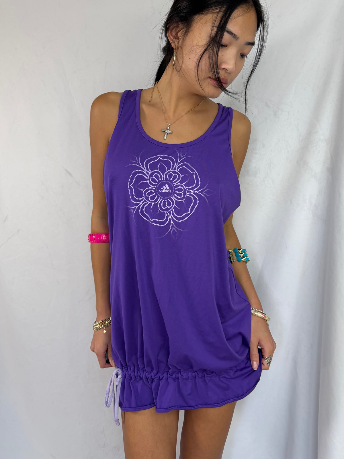 Vintage purple Adidas athletic mini dress