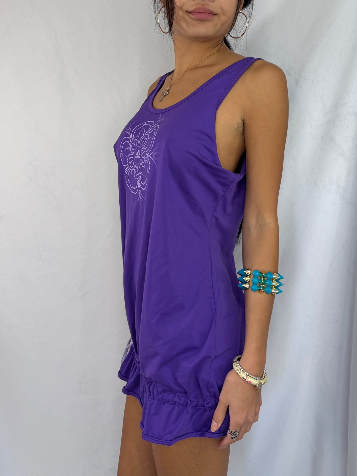 Vintage purple Adidas athletic mini dress