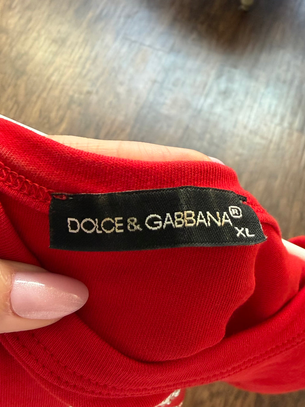 Vintage Dolce & Gabbana red rhinestone tank top