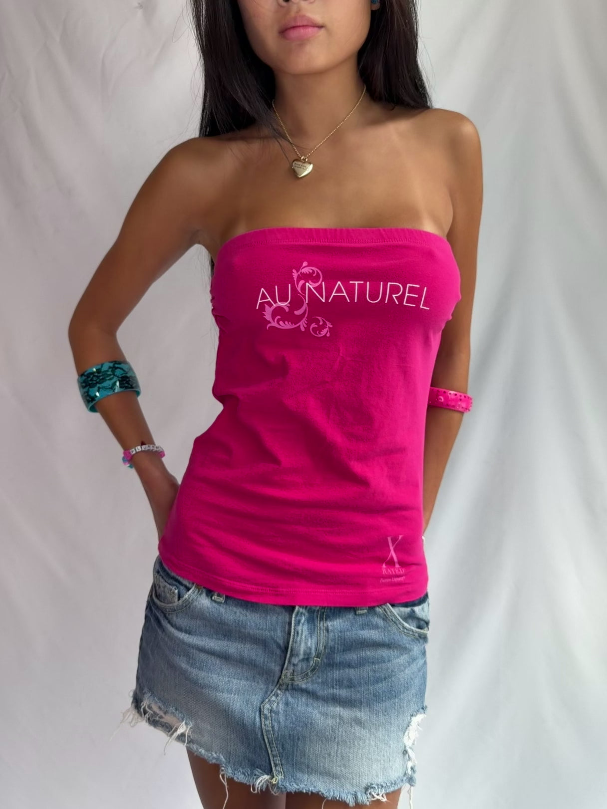 Vintage hot pink tube top